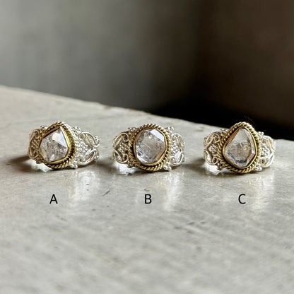 Herkimer Diamond ring 10