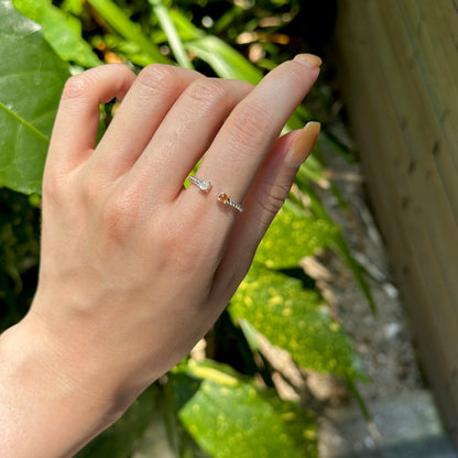 Silver925 2stone ring 18
