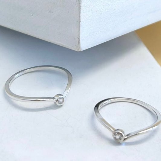 Silver925 V design ring 6
