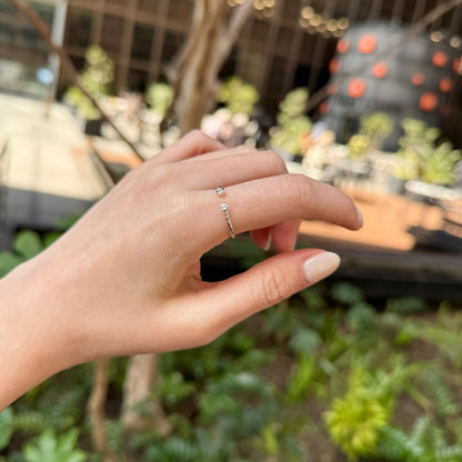 White topaz ring 6