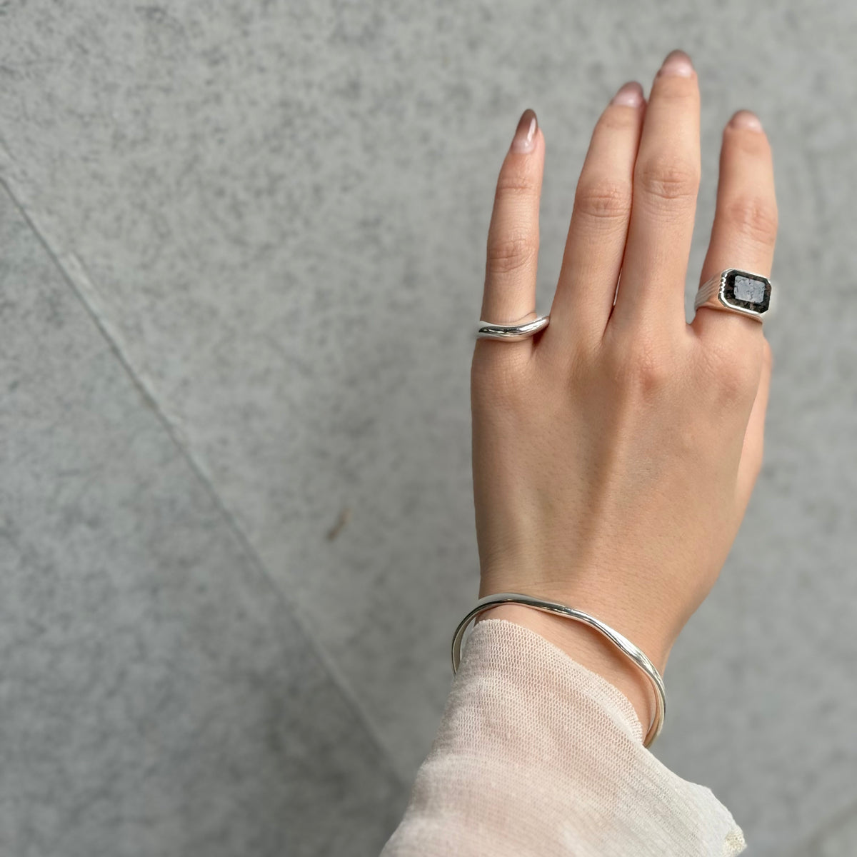 Silver925 plain ring 56
