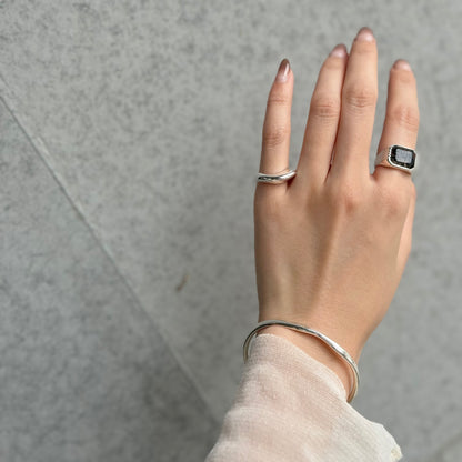 Silver925 plain ring 56