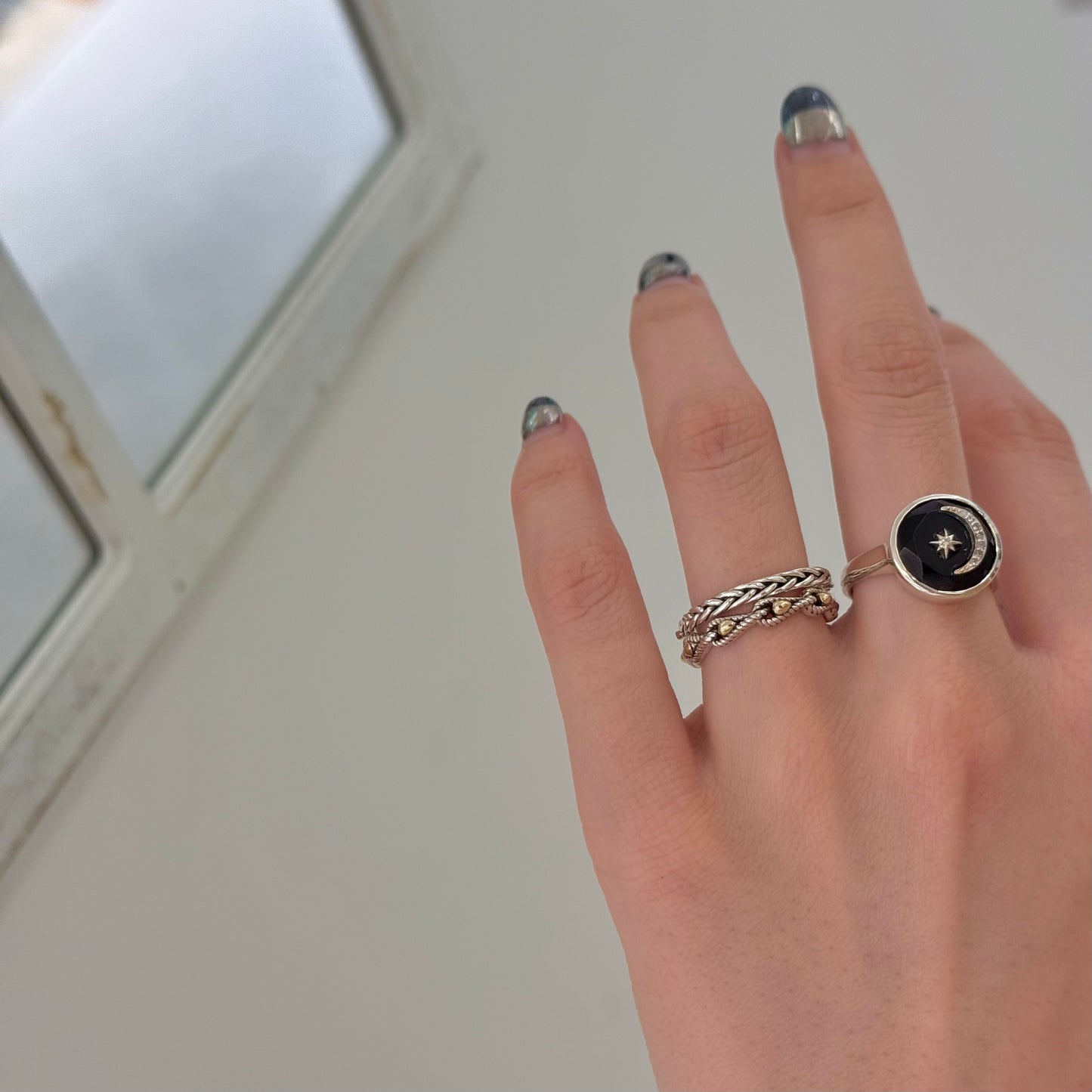 【Bijumam poco】Silver925×18K plain  ring 2