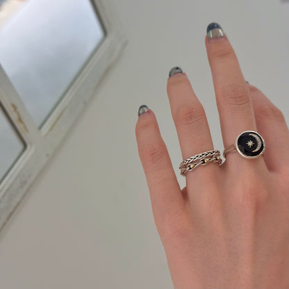 【Bijumam poco】Silver925×18K plain  ring 2
