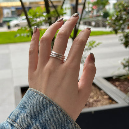 Silver925 plain ring 8