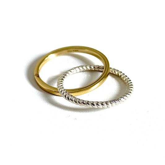 Silver925×Brass plain ring29