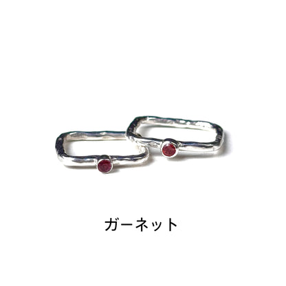 Silver925 square petit ring