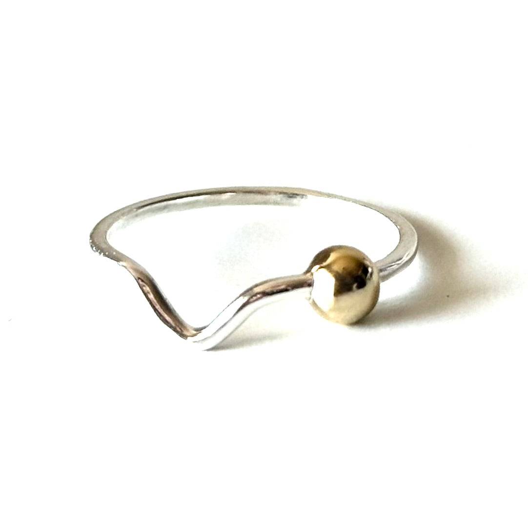 Silver925×brass plain ring 17