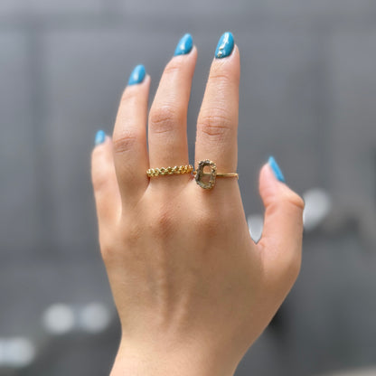 Brass design ring 13