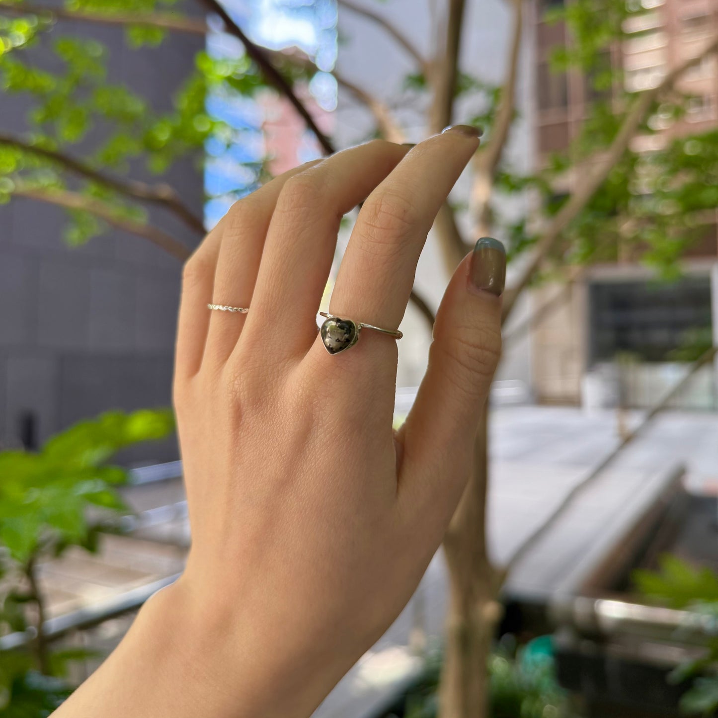 Heart ring & ear cuff