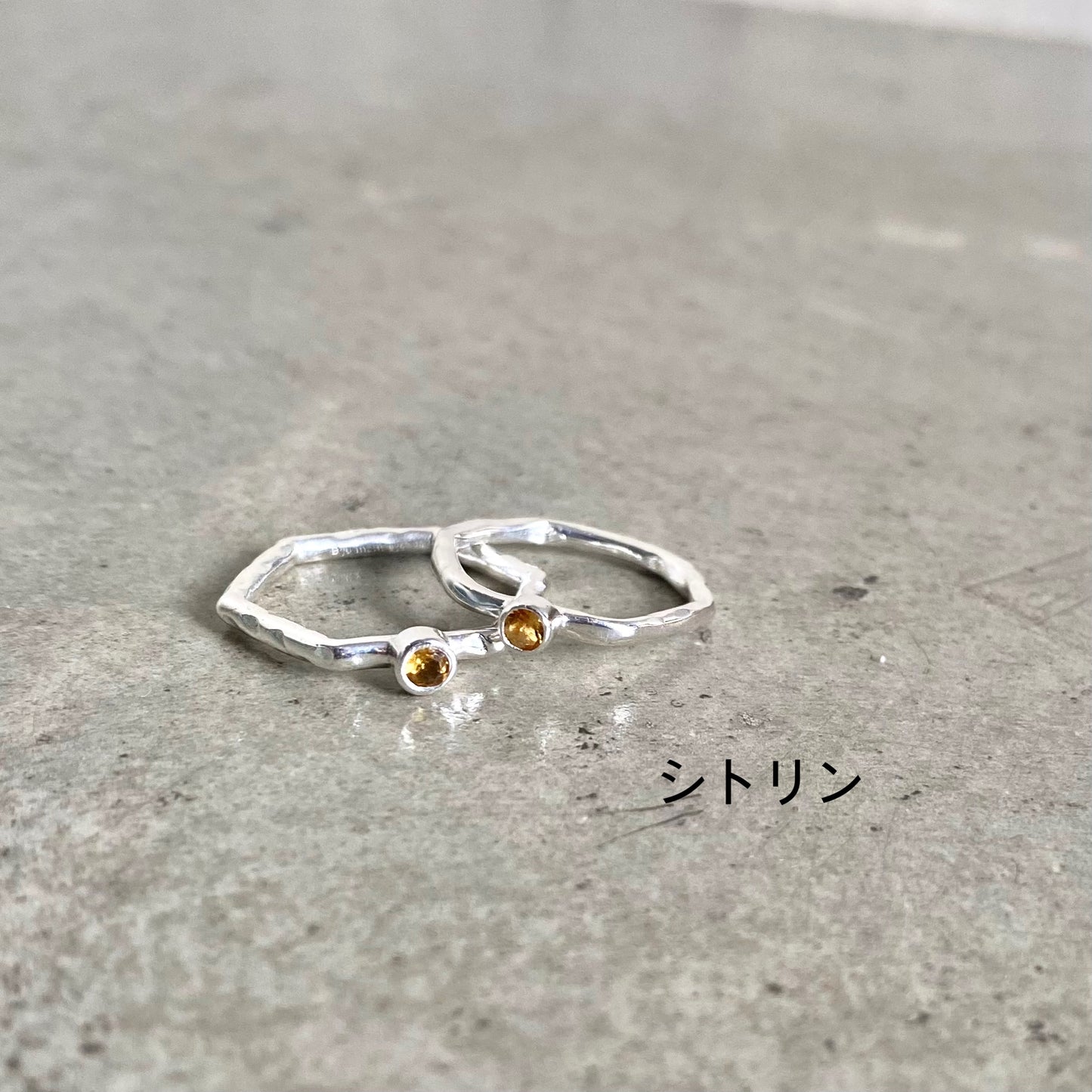 Silver925 petit ring 〈Hexagon〉