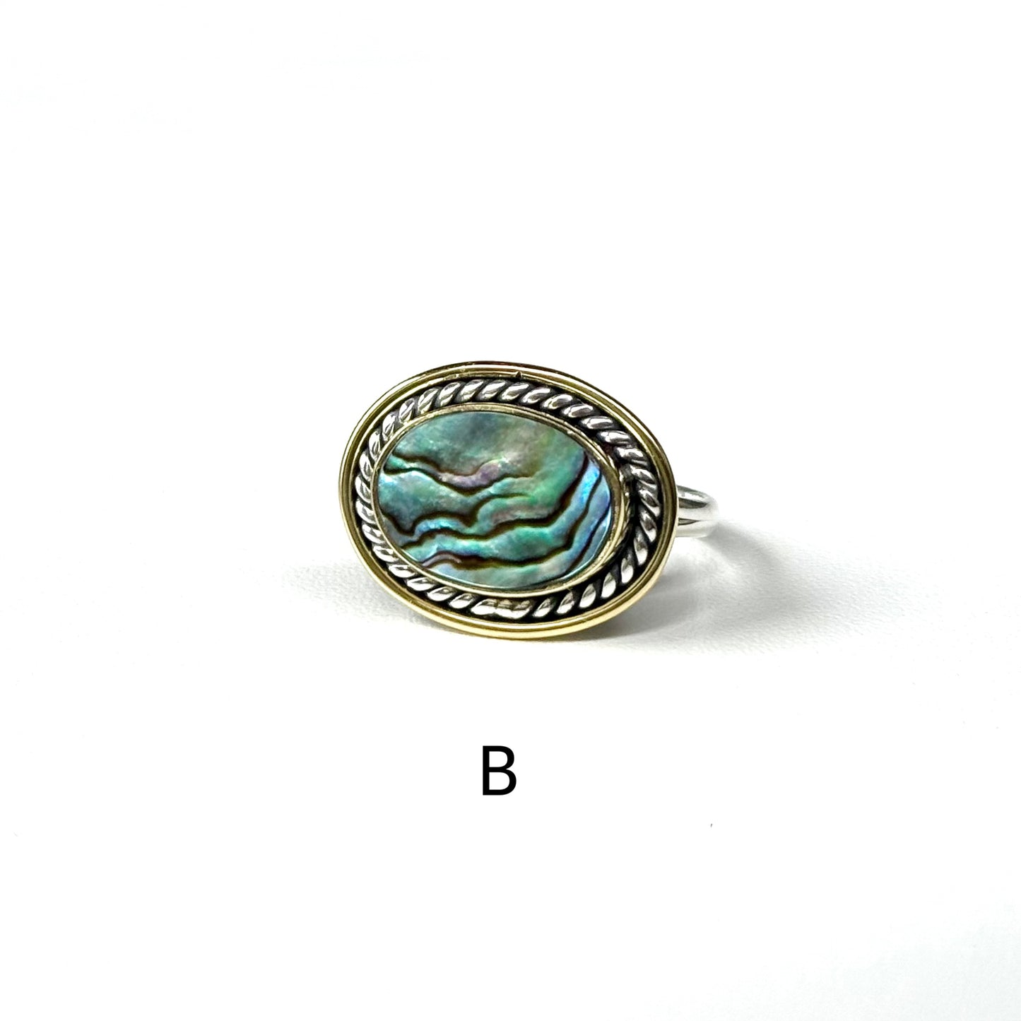 Abalone shell design ring 1