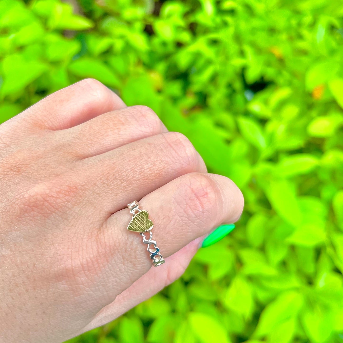 Heart plain ring 14