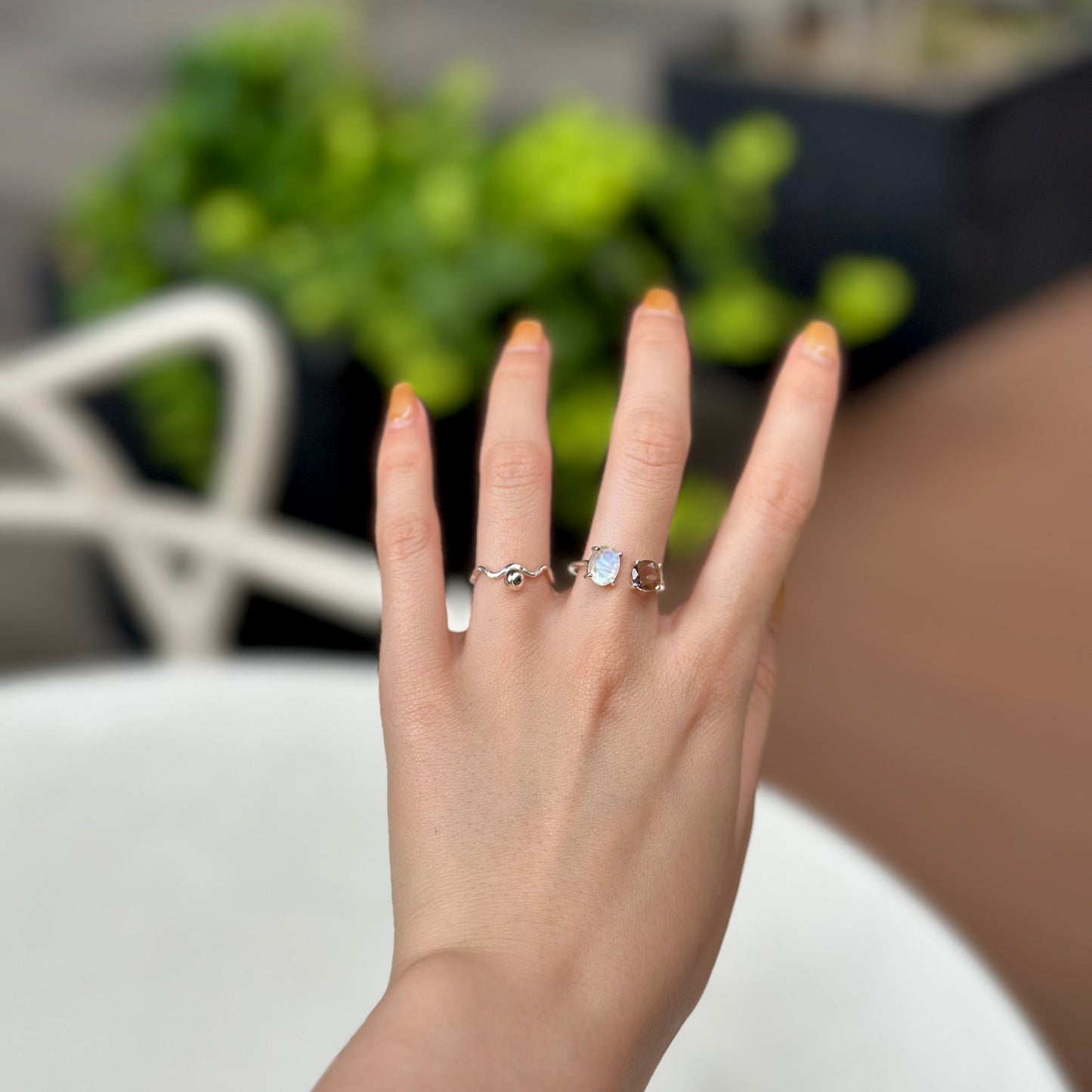 Silver925 2stone ring 16