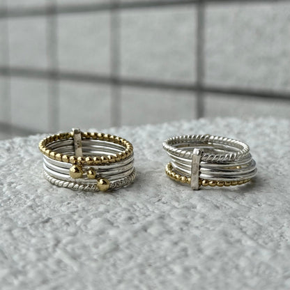 【6/21販売終了】《オンライン先行》Silver925×brass stacking plain ring