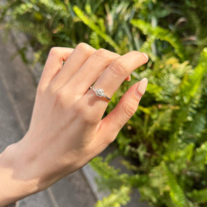 Flower plain ring 7