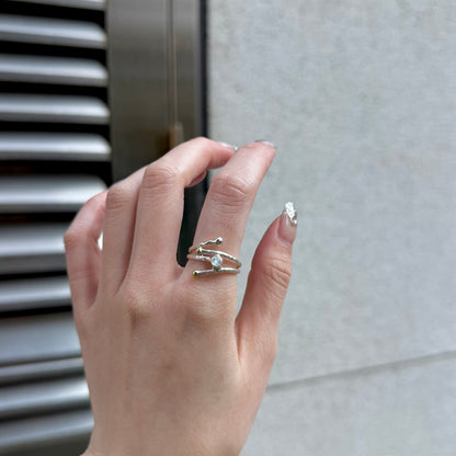 Silver925×Brass design ring 13