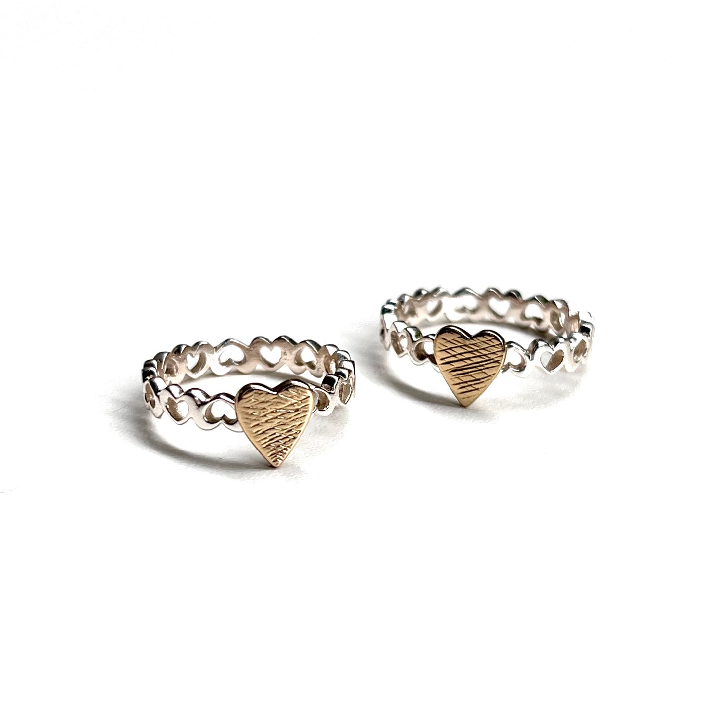 Heart plain ring 14