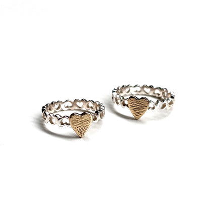 Heart plain ring 14
