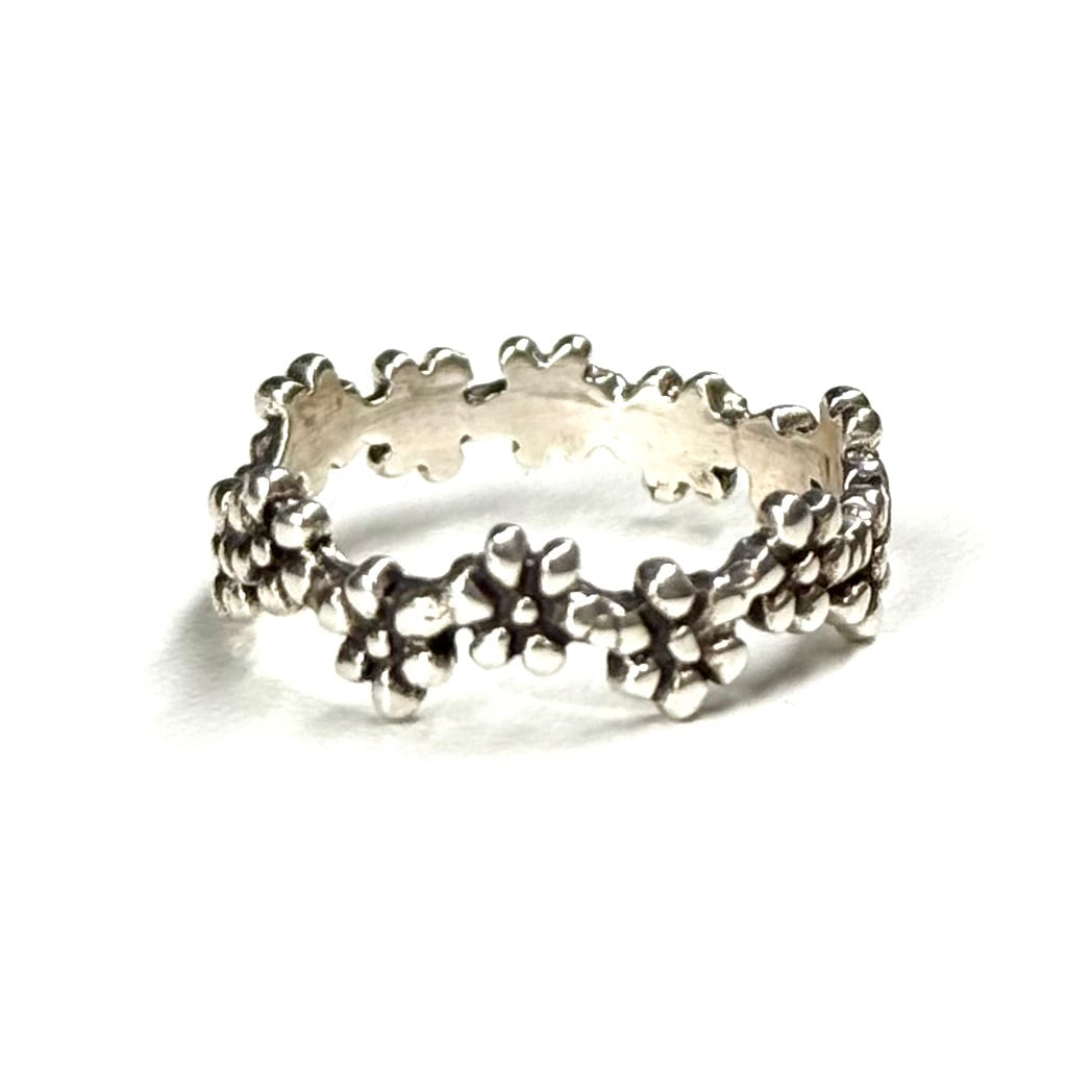 Flower plain ring 10
