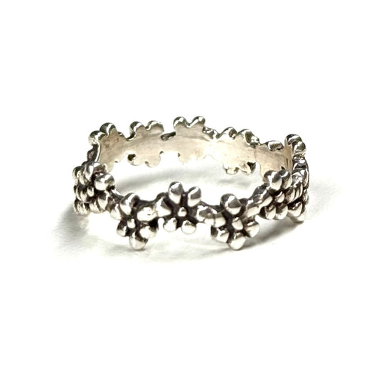 Flower plain ring 10