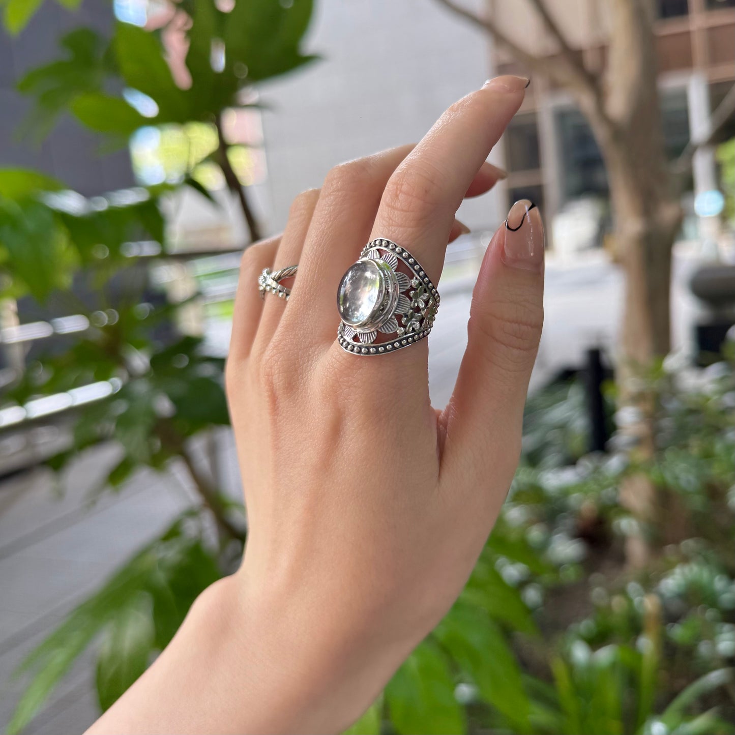 Flower design ring 12