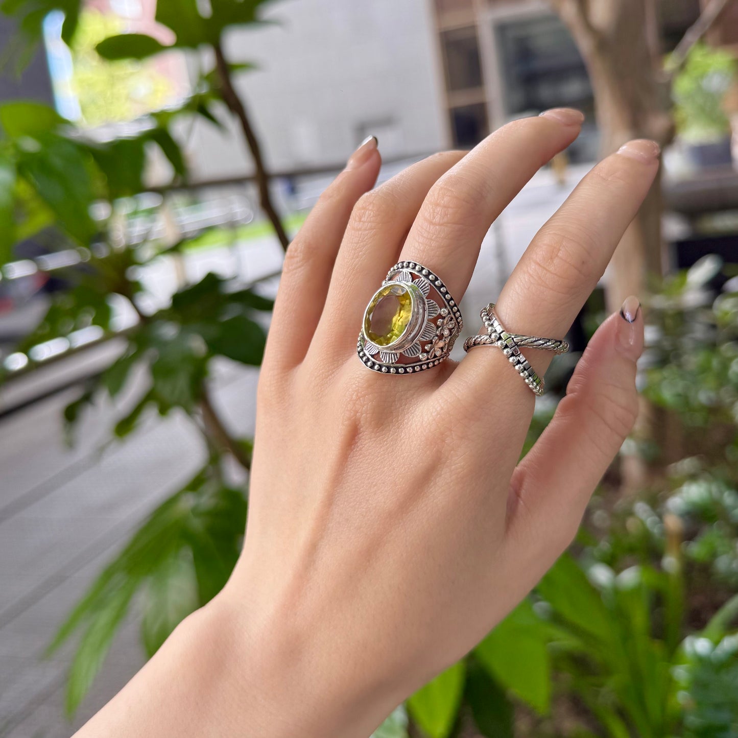Flower design ring 12