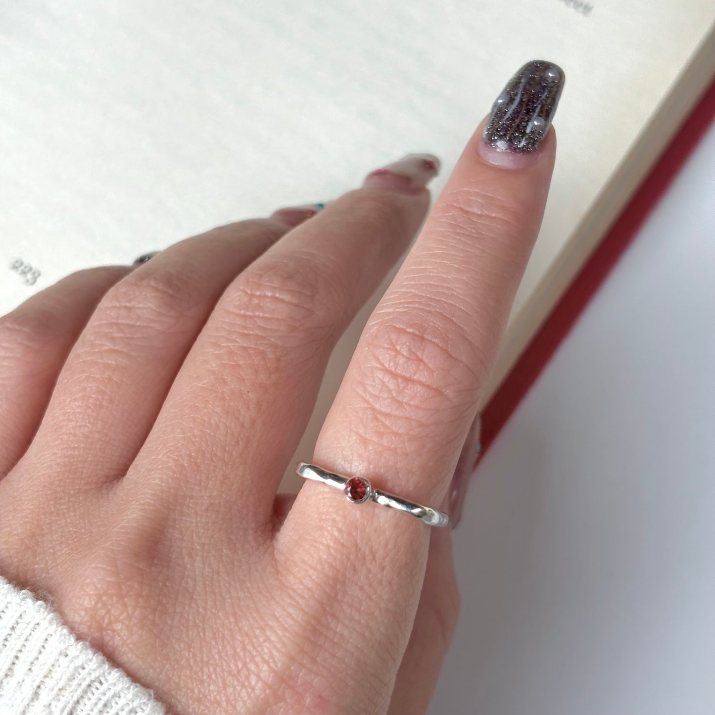 Silver925 square petit ring