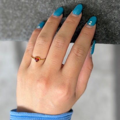 Brass Heart ring