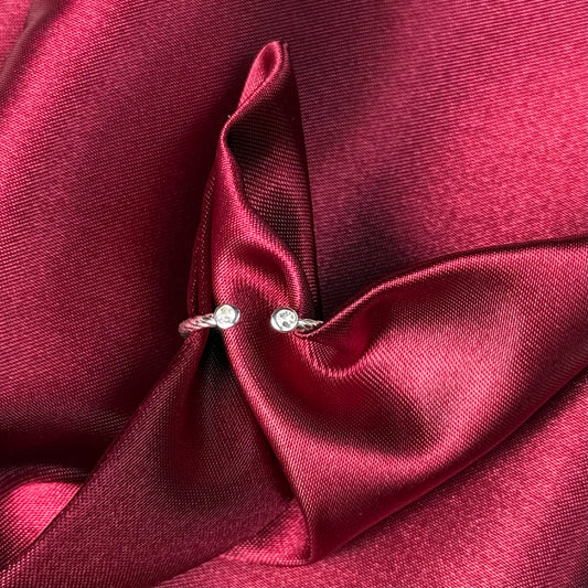 White topaz ring 6