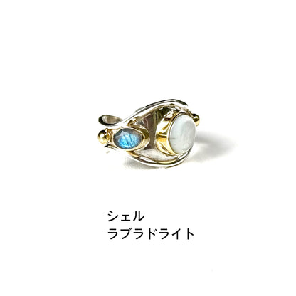 Silver925×Brass design ring 11