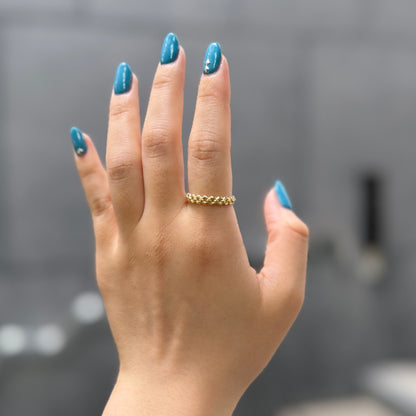 Brass star plain ring 9