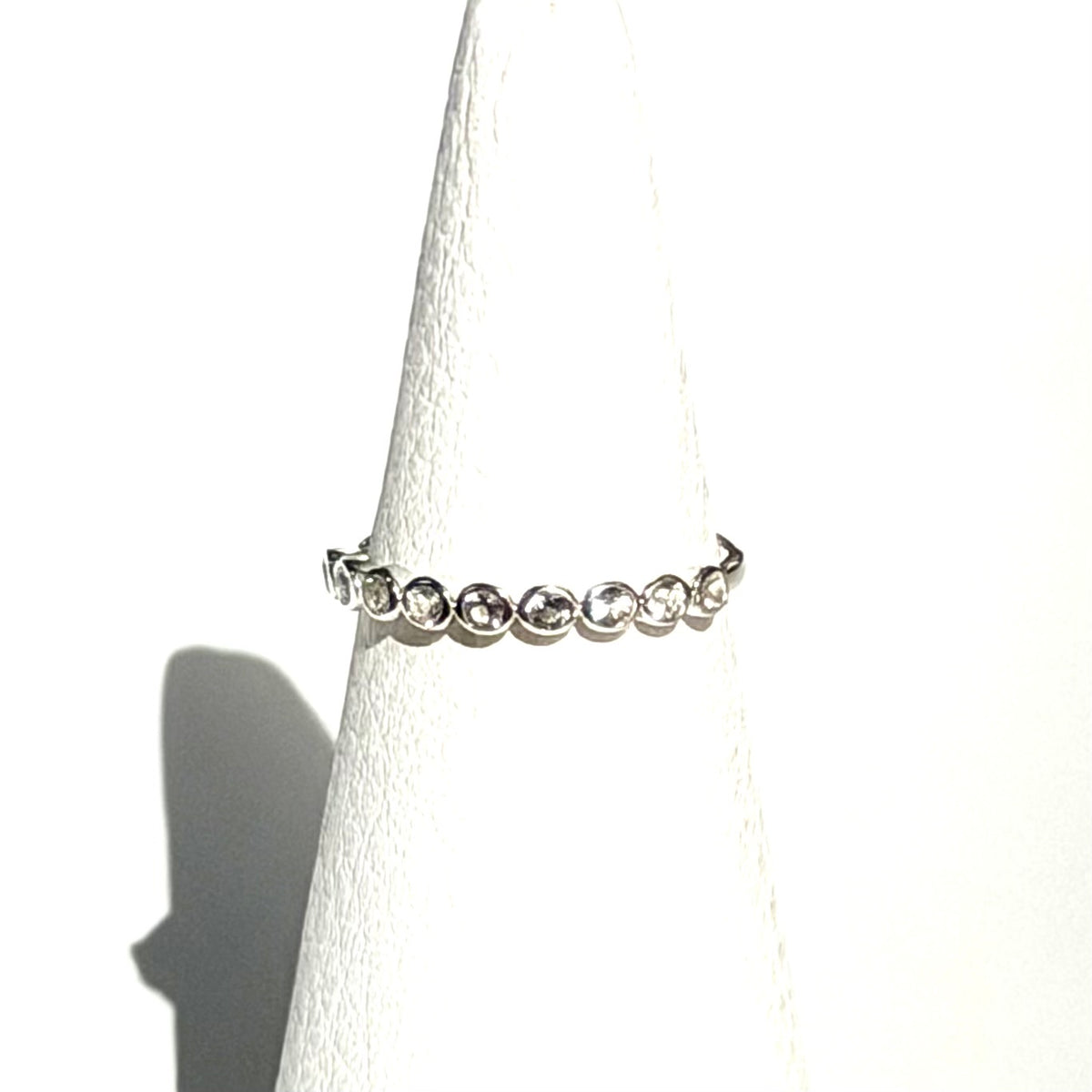 White topaz ring 12