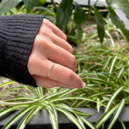 White topaz ring 5