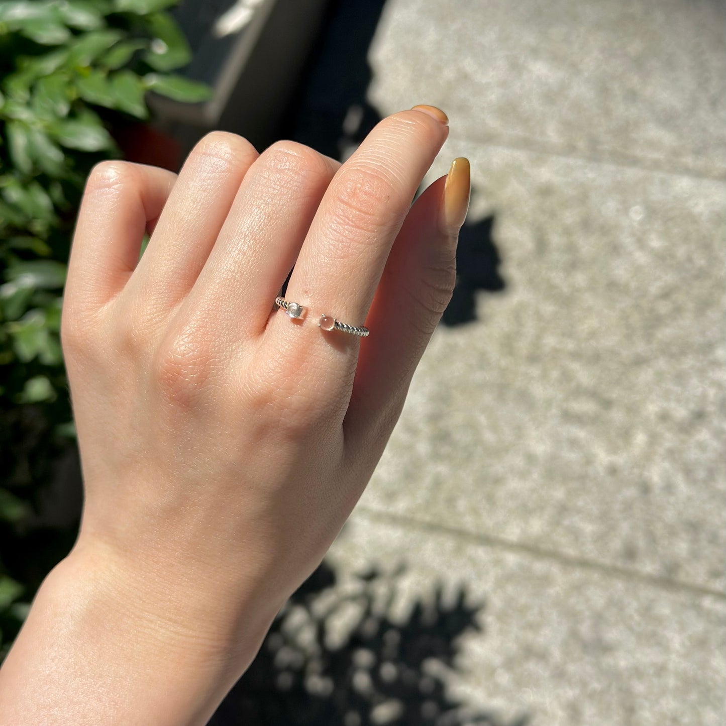 Silver925 2stone ring 18