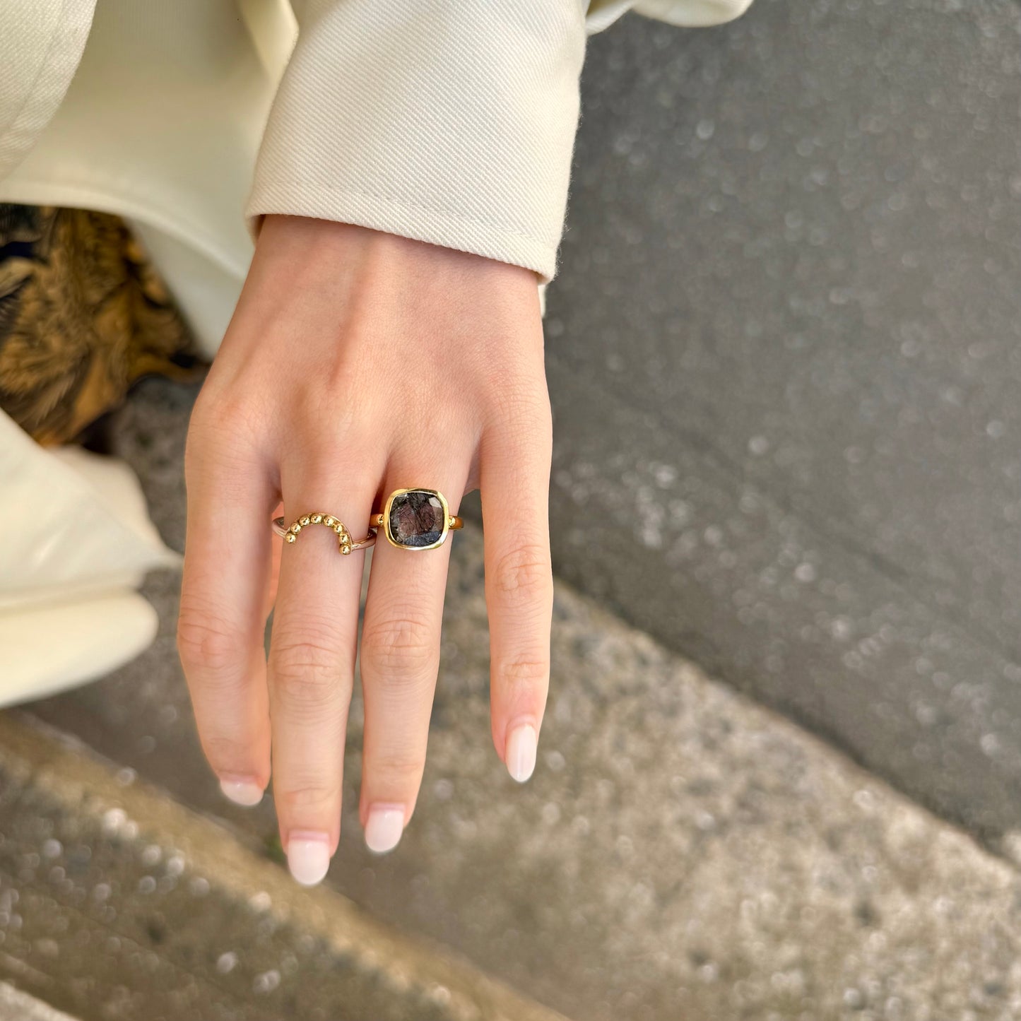 Brass square ring