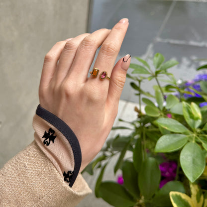 Brass 2stone ring 11