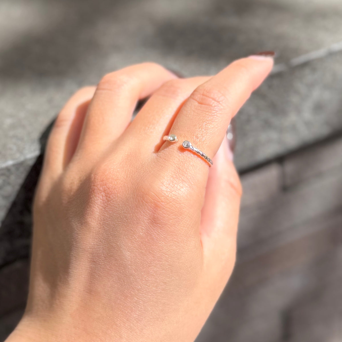 White topaz ring 10