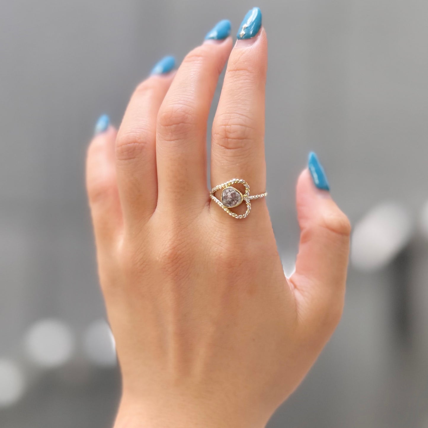 Herkimer diamond ring 13