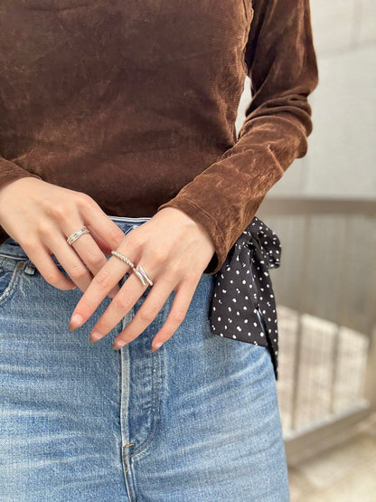 Silver925 plain ring 57