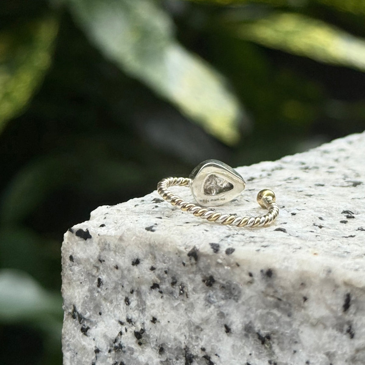 Herkimer diamond ring 12