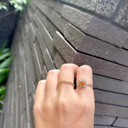 Silver925 × Brass flower ring
