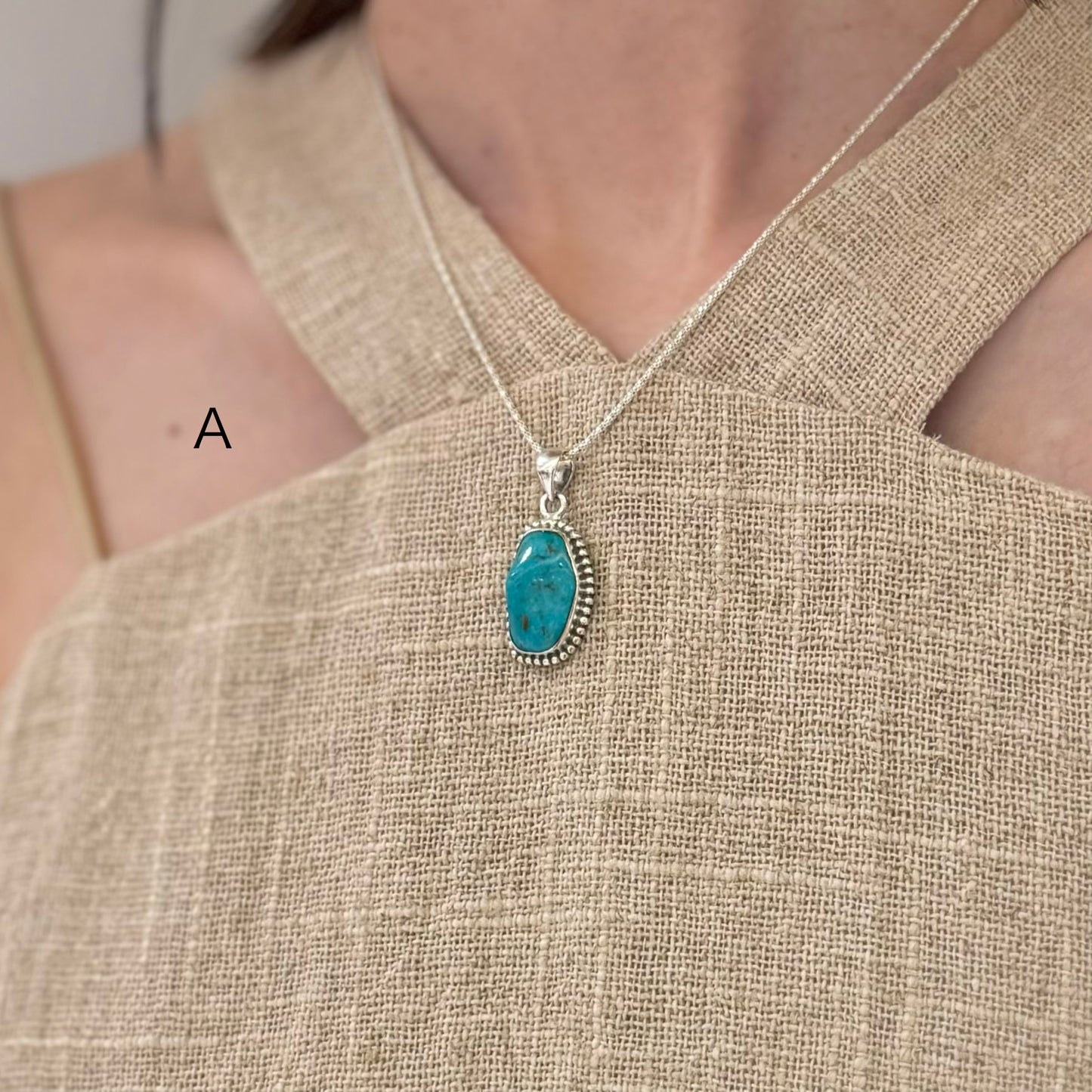 American turquoise charm