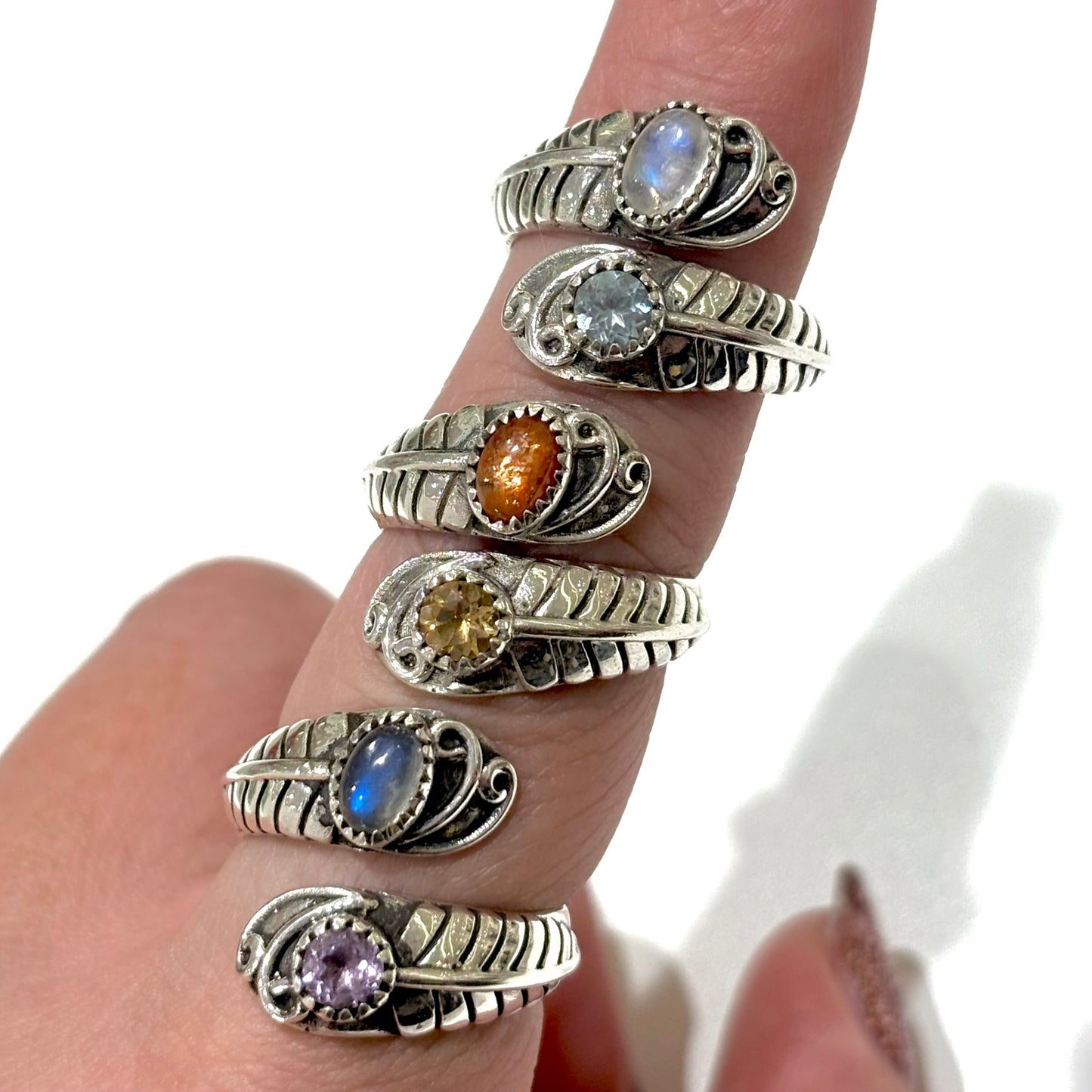Silver925 2stone ring 17