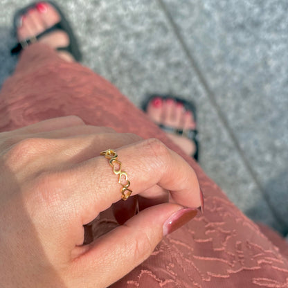 Brass Heart plain ring 2