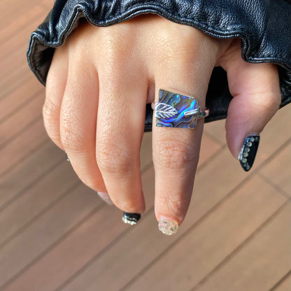 Abalone shell ring 4