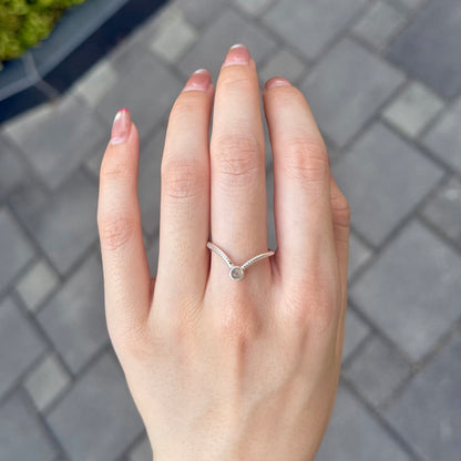 Silver925 V design ring 6