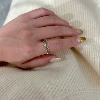 Flower plain ring 3