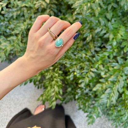 Silver925×Brass design ring 9