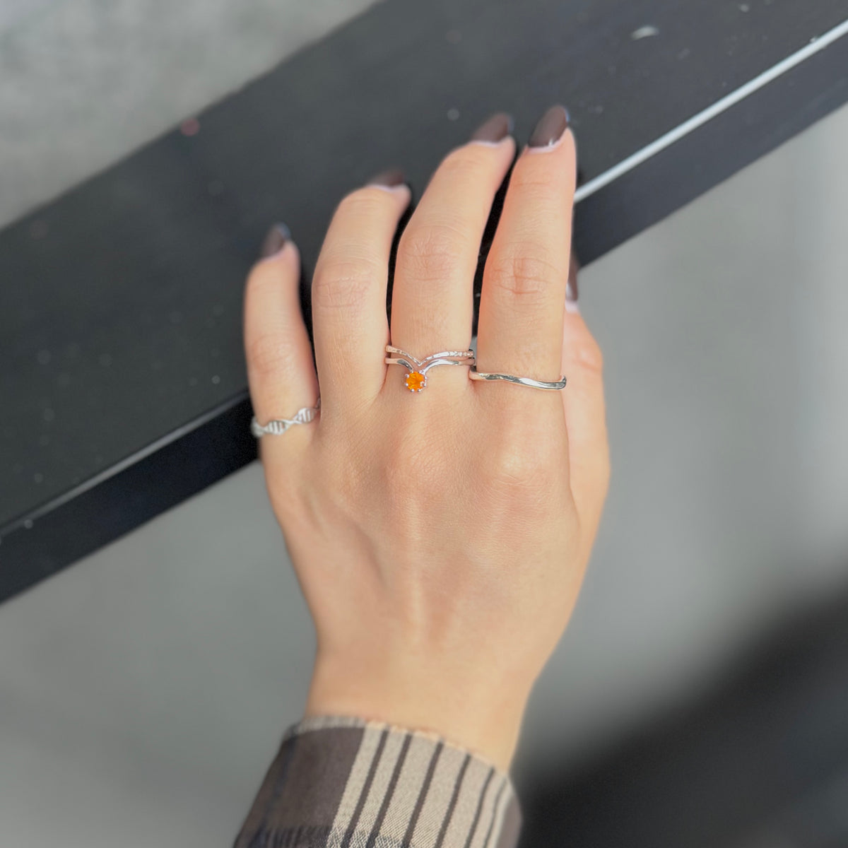 Silver925 V design ring 7